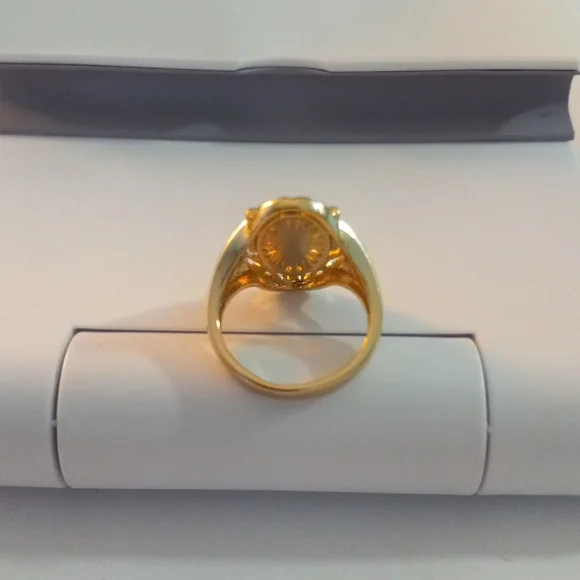 St Benedict Gold Layered/ORO LAMINADO Woman RING Size 7 NWOT - Picture 4 of 6